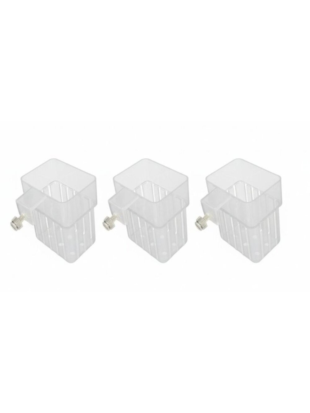 Aquarium Plant Holder Set Of 3 Hanging Hydroponic Basket Clear Fish Tank Planter